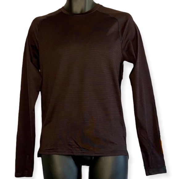 NWT C9 Power Core Fitted Long Sleeve Tee Gray Maroon Stripe Size Small - Picture 1 of 7